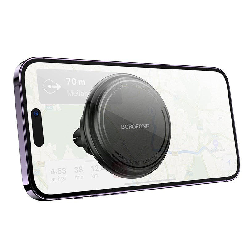 Automobilinis telefono laikiklis Borofone BH135 MagSafe (air vent) juodas