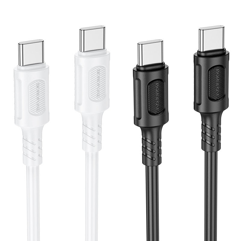 USB kabelis Borofone BX111 60W USB-C to USB-C 1.0m baltas