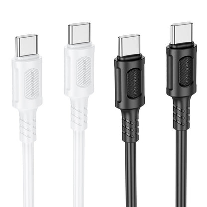 USB kabelis Borofone BX111 60W USB-C to USB-C 1.0m baltas