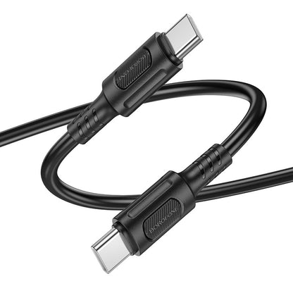 USB kabelis Borofone BX111 60W USB-C to USB-C 1.0m juodas
