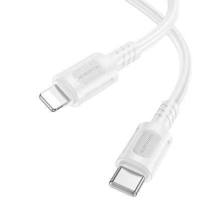 USB kabelis Borofone BX111 USB-C to Lightning 1.0m baltas