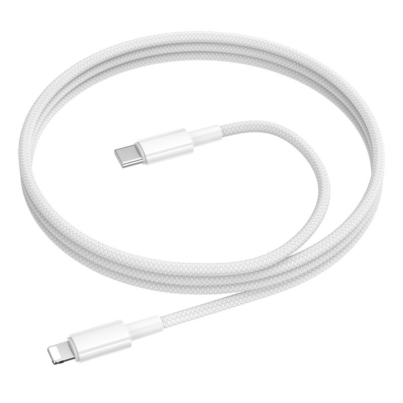 USB kabelis Borofone BX117 USB-C to Lightning 1.0m baltas
