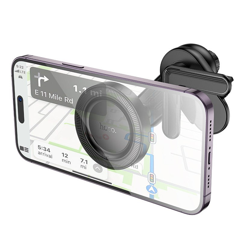 Automobilinis telefono laikiklis Hoco H57 MagSafe (car display) juodas