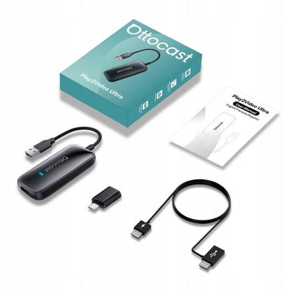 Belaidis CarPlay/Android Auto adapteris Ottocast Play2Video Ultra juodas CA515-T