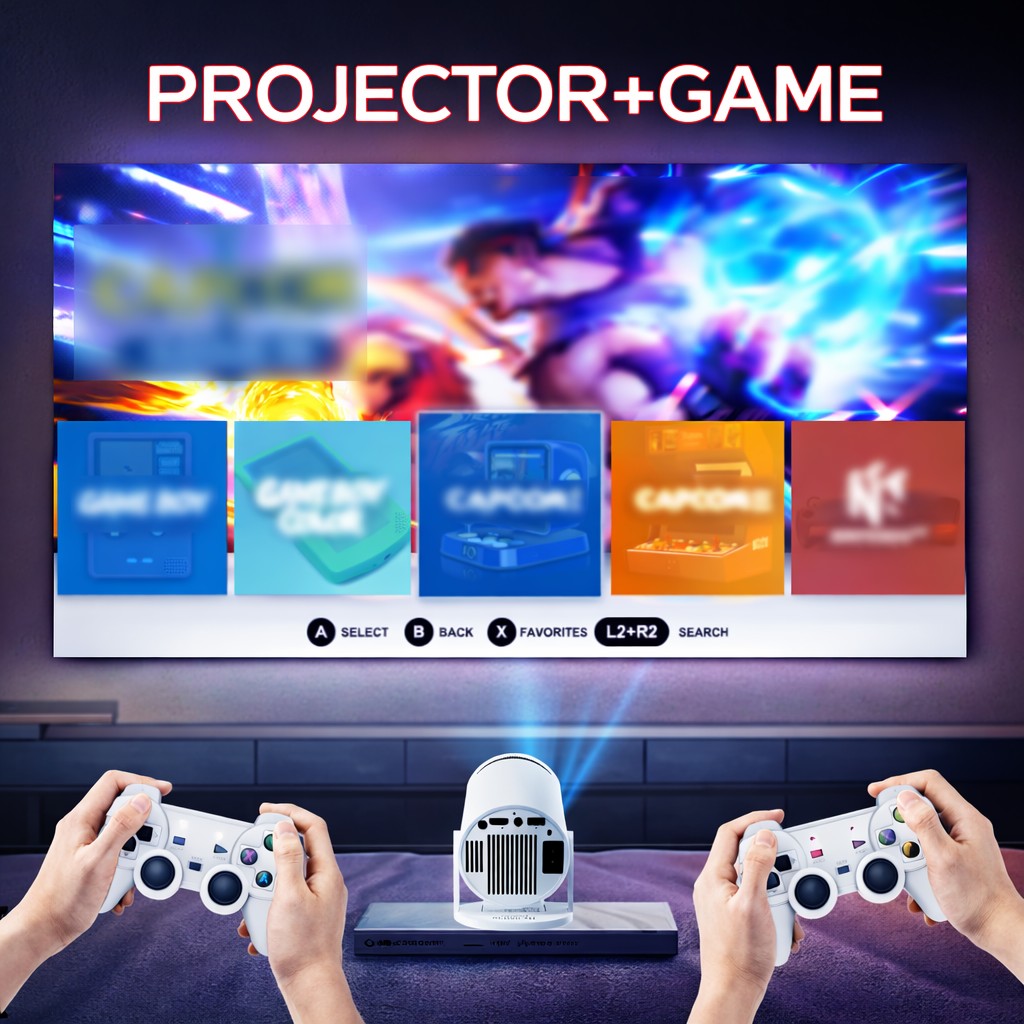Žaidimų projektorius Reach G300 Pro+ Gaming baltas