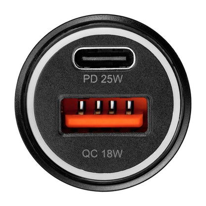 Automobilinis įkroviklis Blue Star 25W USB-C/USB-A juodas