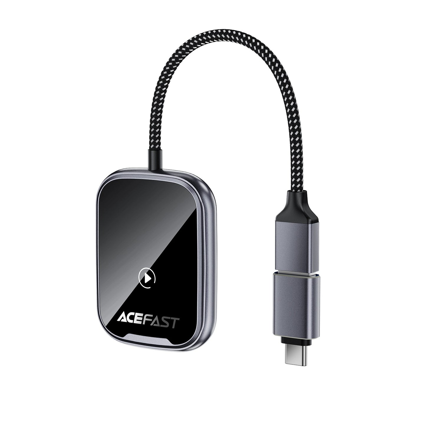 Belaidis CarPlay/Android Auto adapteris Acefast QC1 juodas