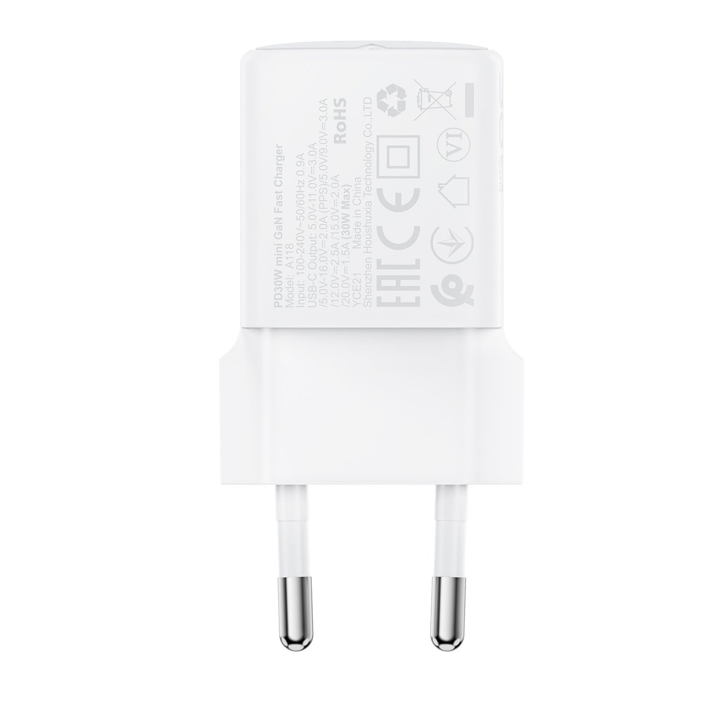 Įkroviklis Acefast A118 30W GaN USB-C baltas