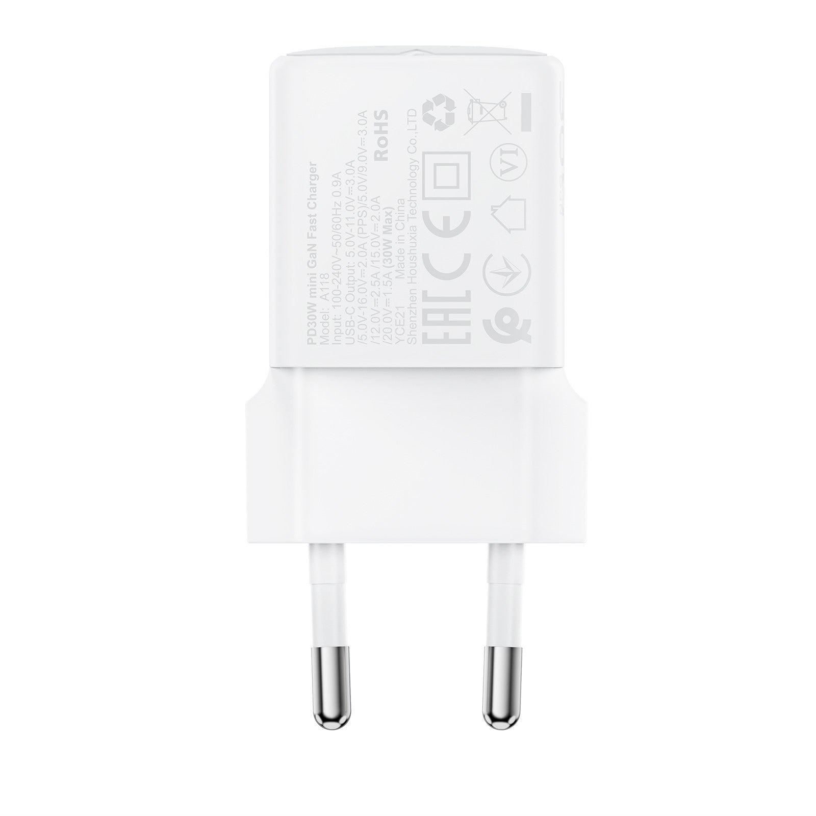 Įkroviklis Acefast A118 30W GaN USB-C baltas
