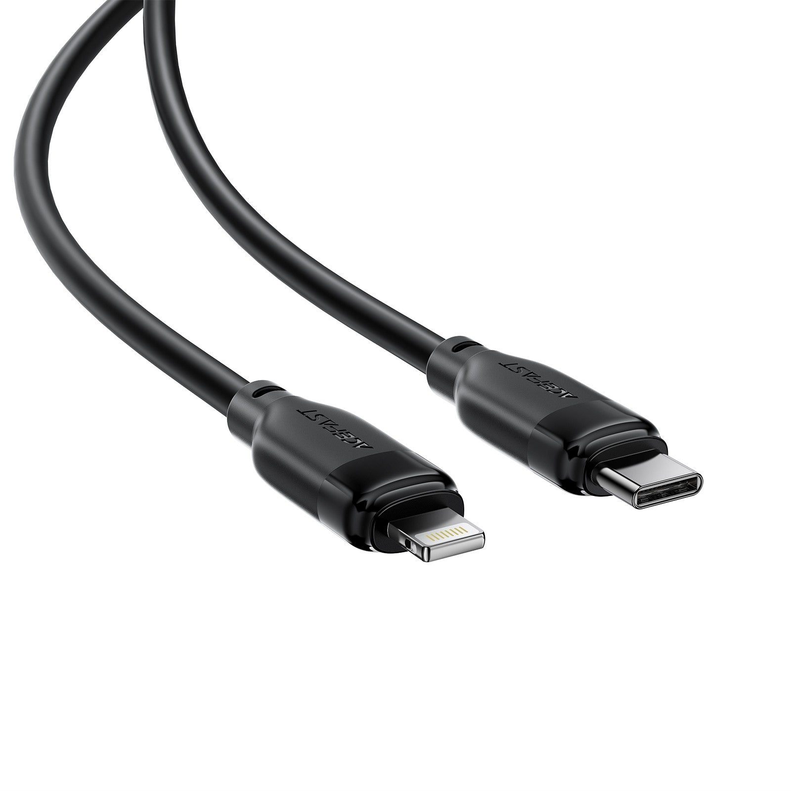 USB kabelis Acefast C16-01 USB-C to Lightning 1.2m juodas