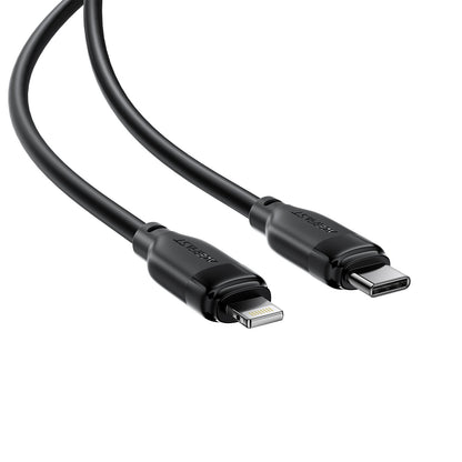 USB kabelis Acefast C16-01 USB-C to Lightning 1.2m juodas