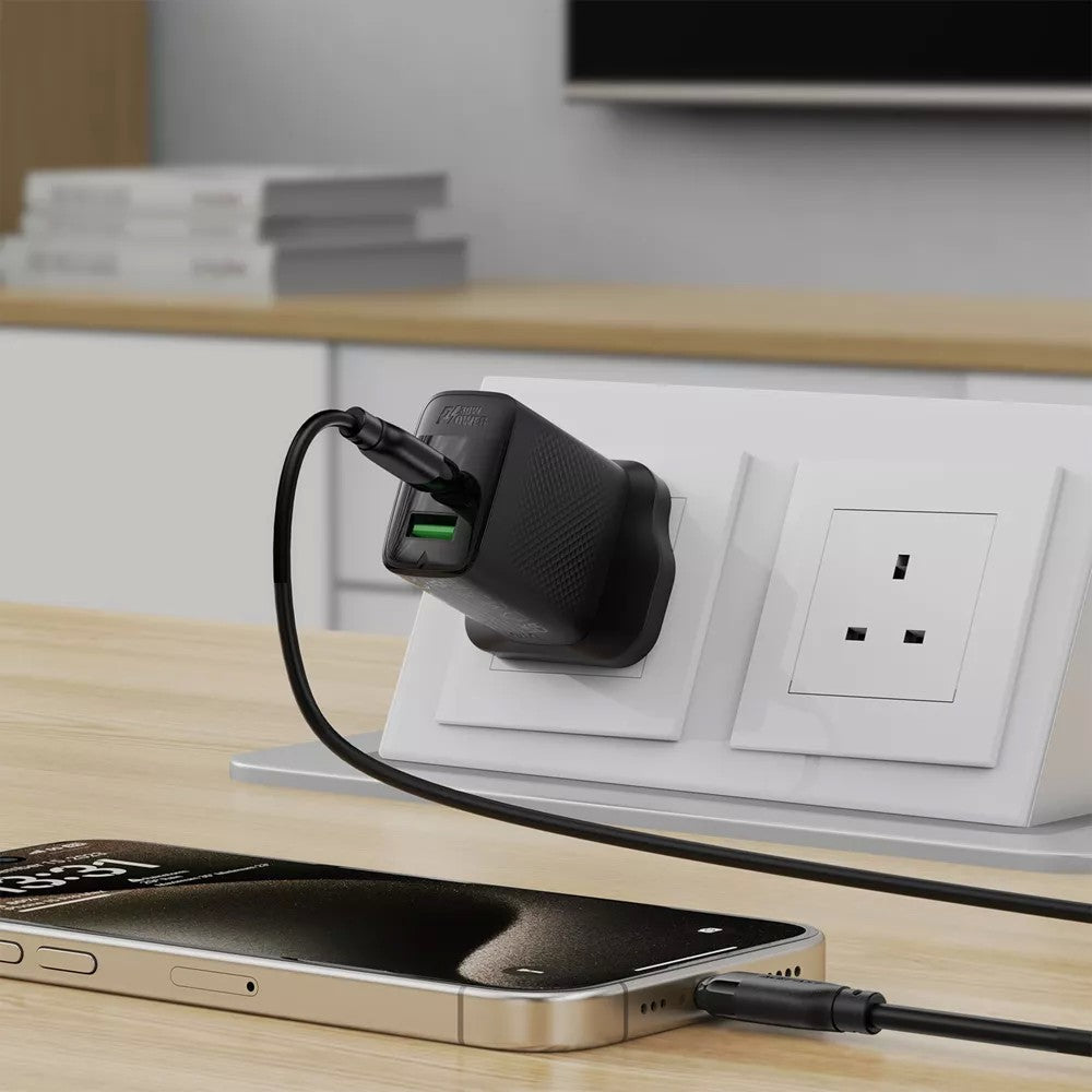 USB kabelis Acefast C16-03 USB-C to USB-C 1.2m juodas
