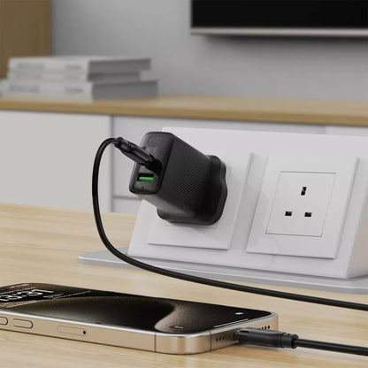 USB kabelis Acefast C16-03 USB-C to USB-C 1.2m juodas