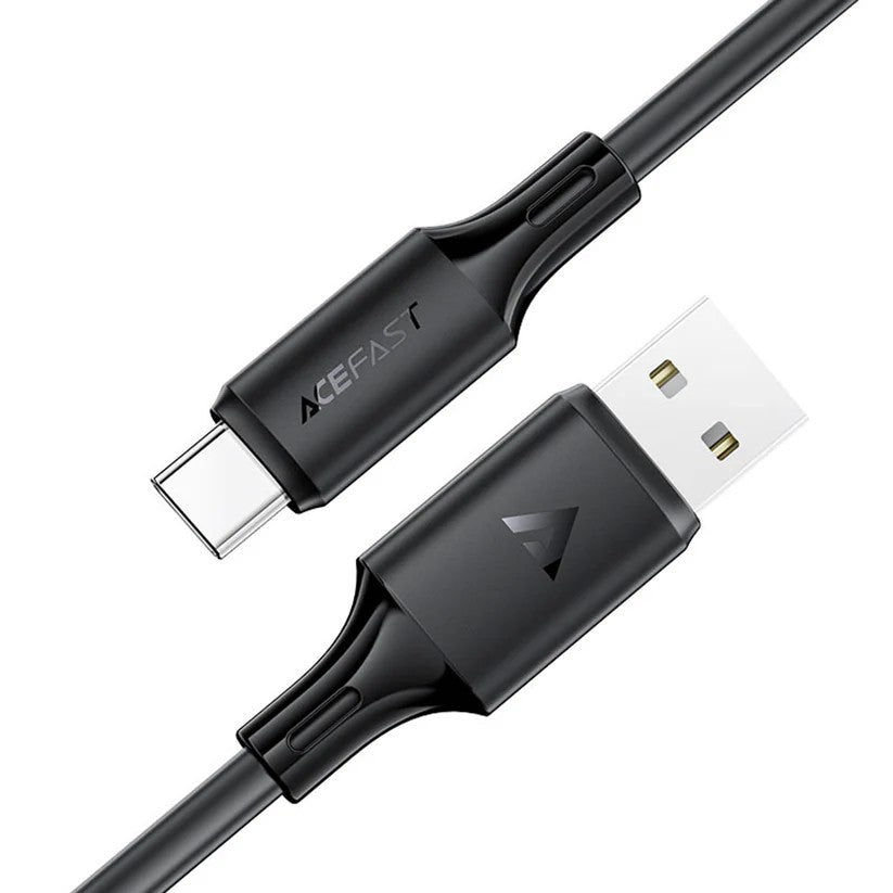 USB kabelis Acefast C17-04 USB-A to USB-C 1.2m juodas