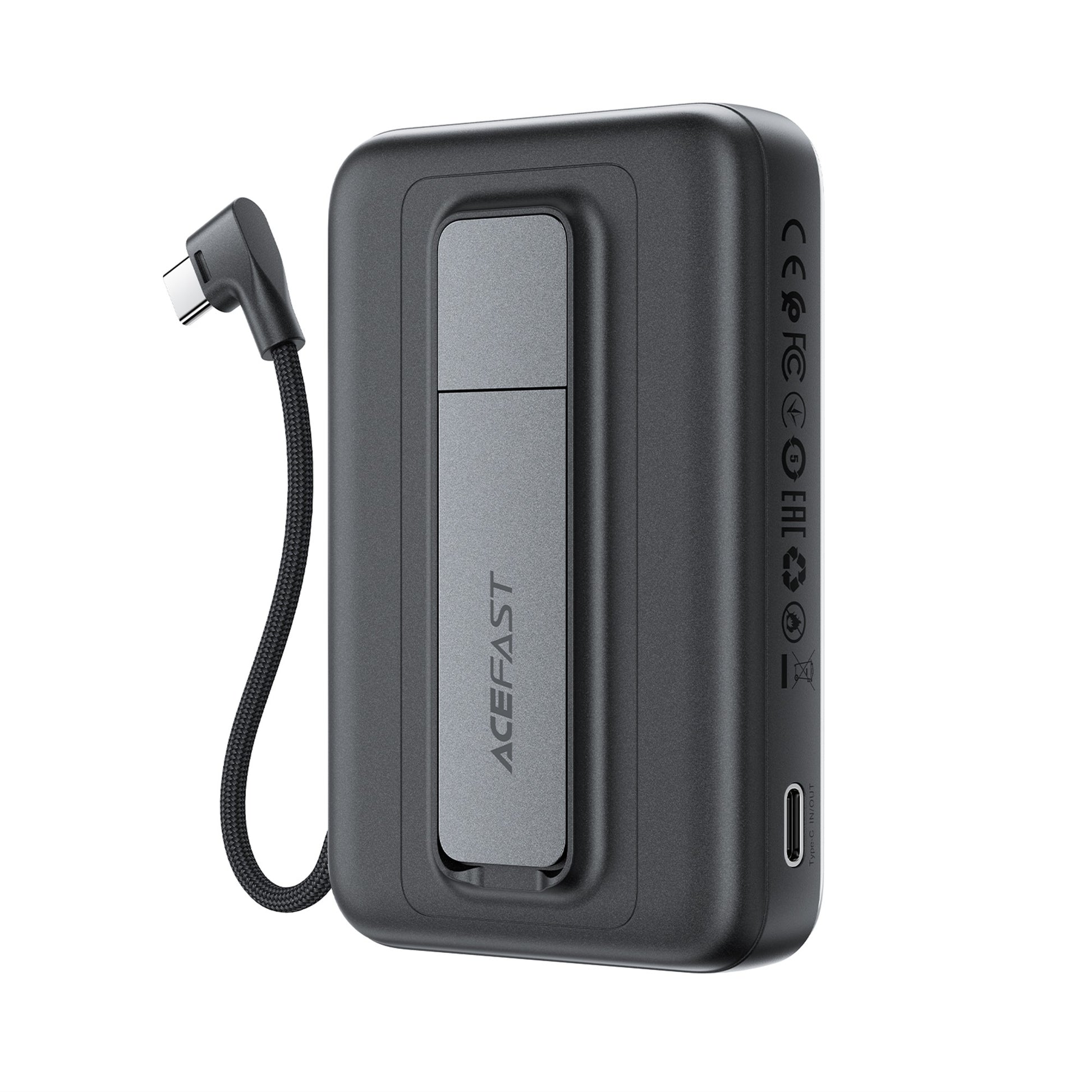 Išorinė baterija Power Bank Acefast M24-10000 22.5W Magnetic Wireless 10000mAh juoda