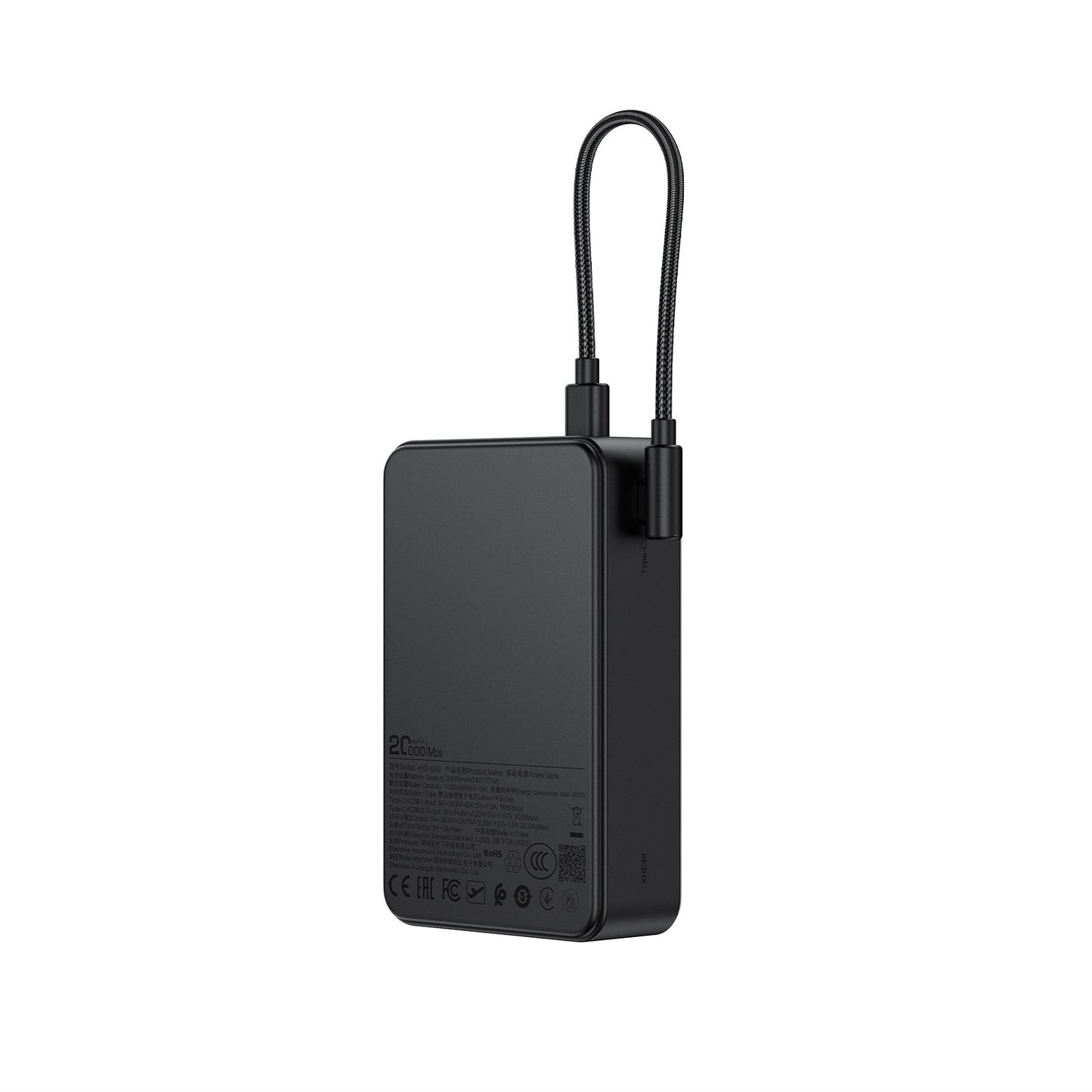 Išorinė baterija Power Bank Acefast M29-20000 22.5W 20000mAh juoda