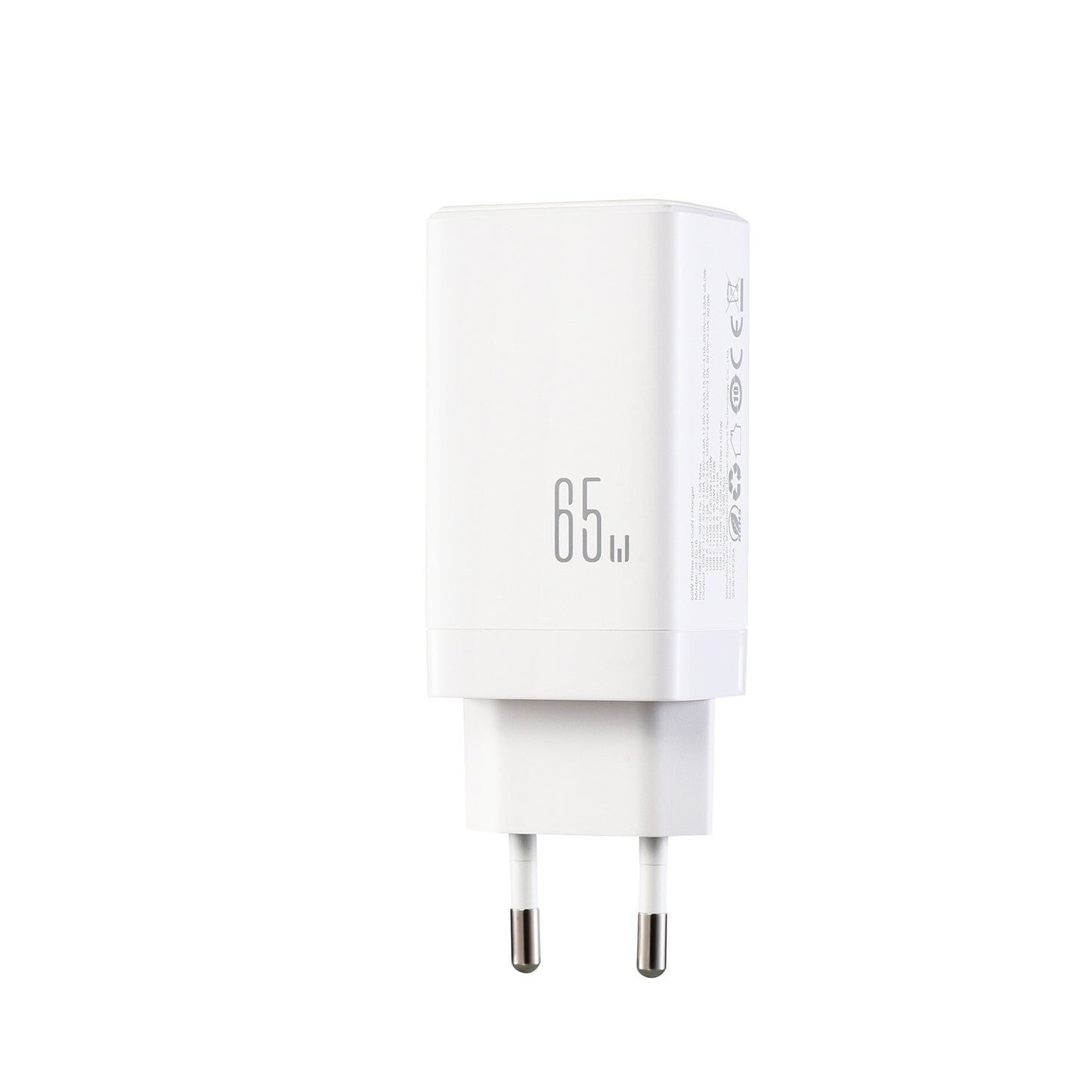 Įkroviklis Joyroom JR-TG10 GaN 65W 2xUSB-C/USB-A + USB-C to USB-C 100W 1.2m cable baltas