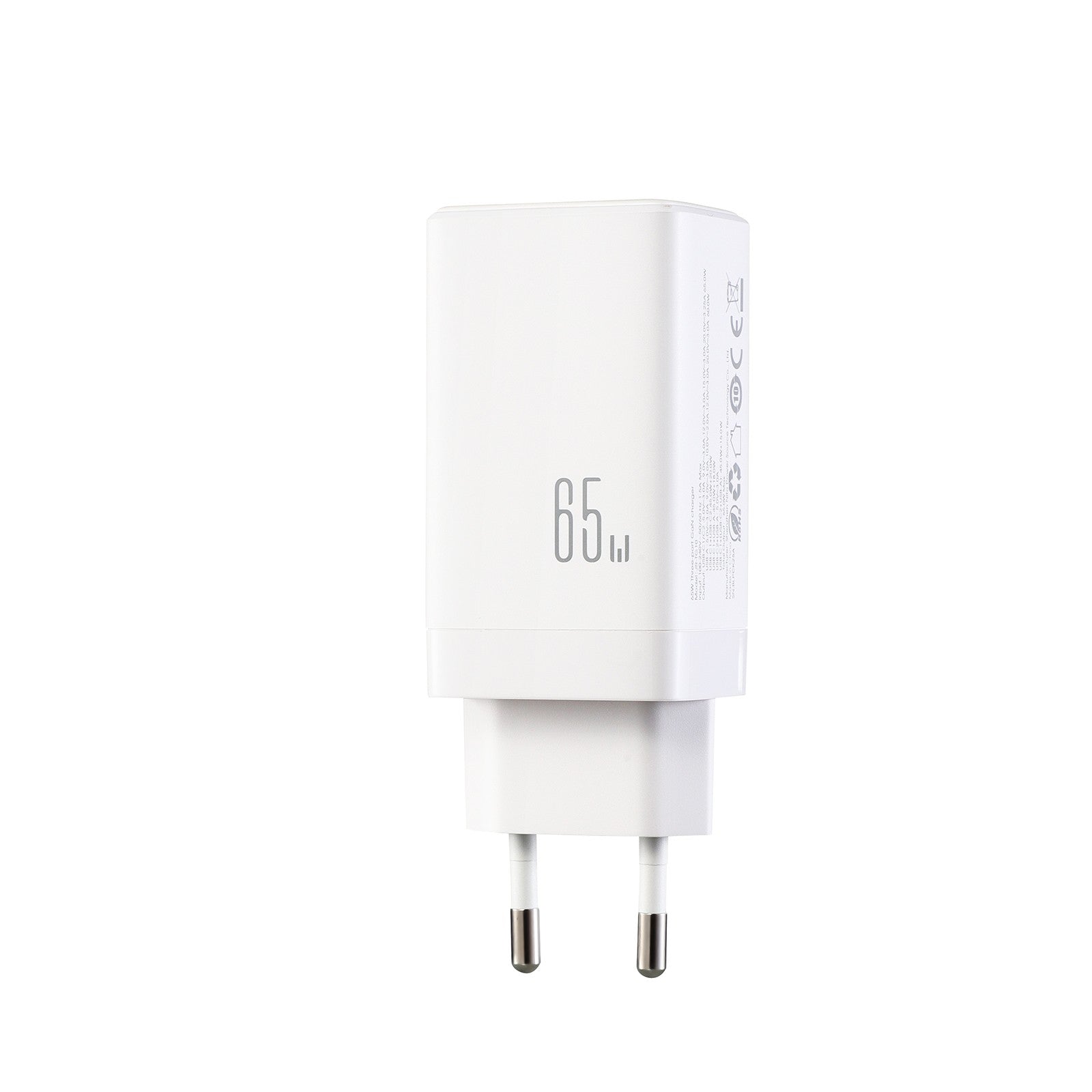 Įkroviklis Joyroom JR-TG10 GaN 65W 2xUSB-C/USB-A + USB-C to USB-C 100W 1.2m cable baltas