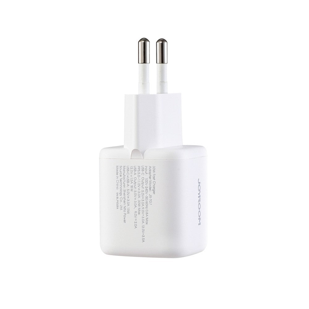 Įkroviklis Joyroom JR-TG7 33W USB-C/USB-A + USB-C to Lightning 30W 1.0m cable baltas