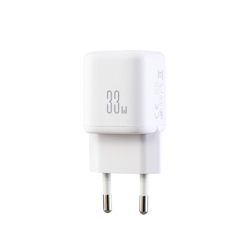 Įkroviklis Joyroom JR-TG7 33W USB-C/USB-A + USB-C to USB-C 60W 1.0m cable baltas