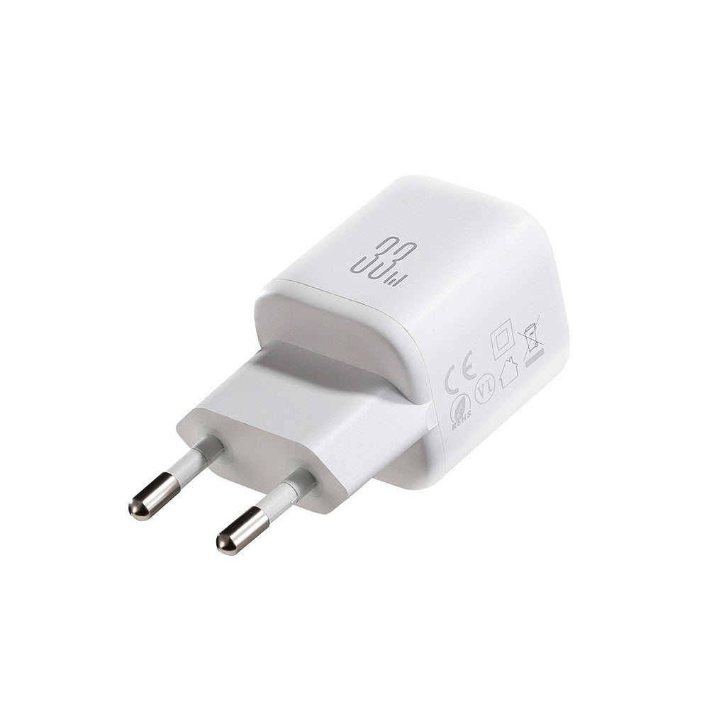 Įkroviklis Joyroom JR-TG7 33W USB-C/USB-A + USB-C to USB-C 60W 1.0m cable baltas