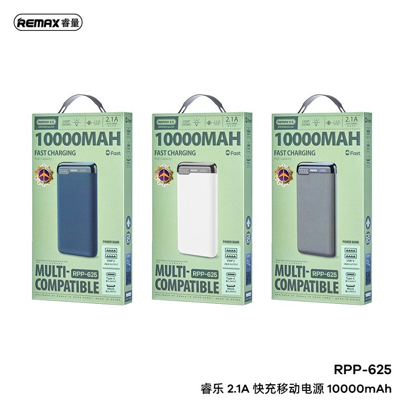 Išorinė baterija Power Bank Remax RPP-625 10000mAh mėlyna