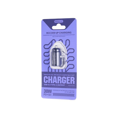 Automobilinis įkroviklis Remax RCC359 30W USB-C/USB-A juodas
