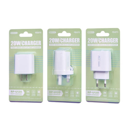 Įkroviklis Remax RP-U120 20W USB-C/USB-A baltas