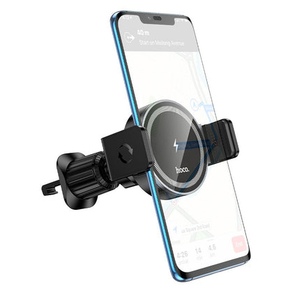 Automobilinis laikiklis-įkroviklis Hoco HW35 MagSafe 15W (air vent) juodas