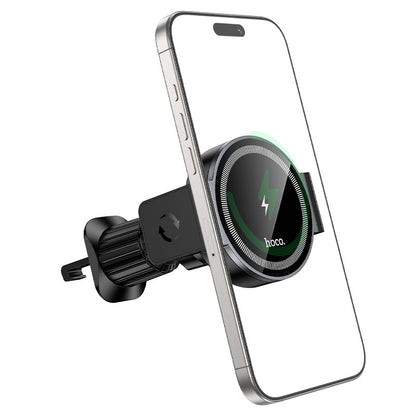 Automobilinis laikiklis-įkroviklis Hoco HW35 MagSafe 15W (air vent) juodas
