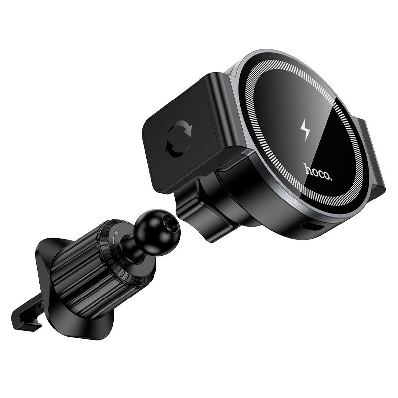 Automobilinis laikiklis-įkroviklis Hoco HW35 MagSafe 15W (air vent) juodas