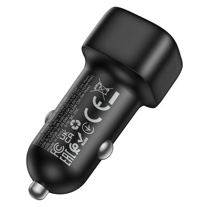 Automobilinis įkroviklis Borofone BZ34B 38W USB-C/USB-A juodas