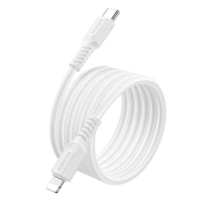 USB kabelis Borofone BX116 USB-C to Lightning 1.0m baltas