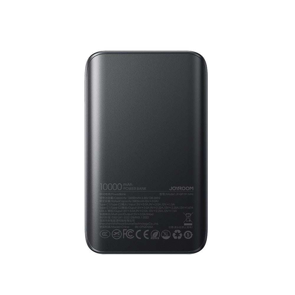 Išorinė baterija Power Bank Joyroom JR-QP191 Mini 22.5W 10000mAh juoda
