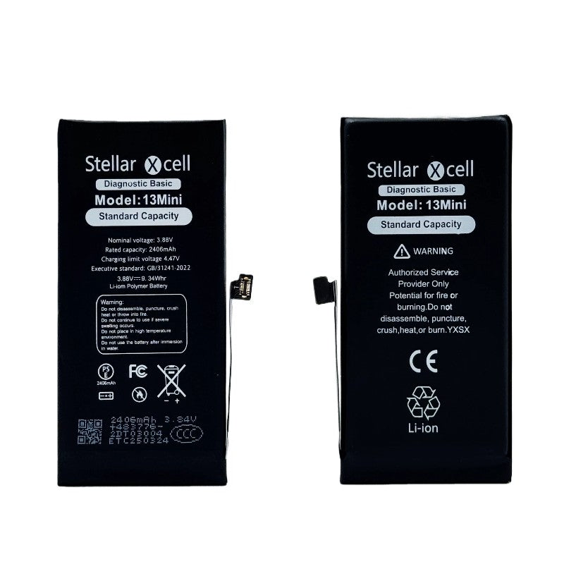 Akumuliatorius StellarXcell Diagnostic Apple iPhone 13 mini 2410mAh (Standart Capacity + HQ Copy BMS)