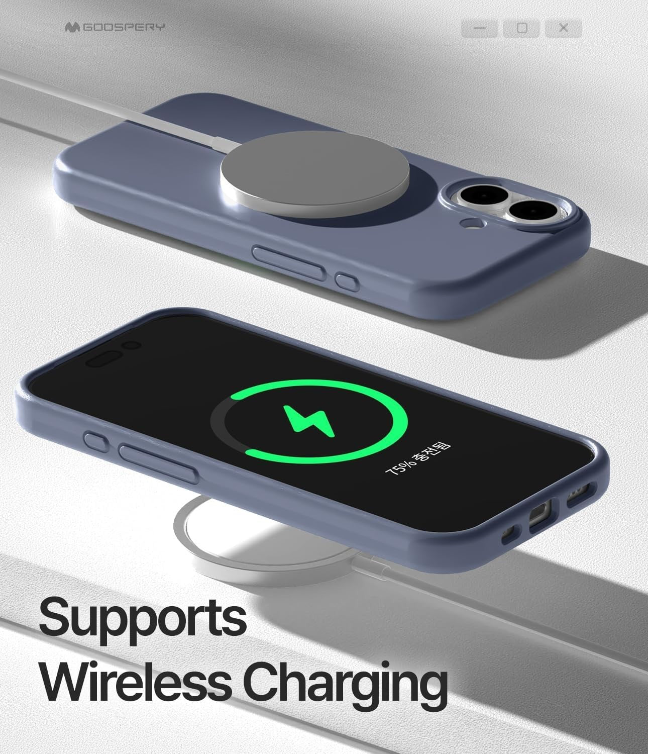 Dėklas Mercury Pure Magsafe Silicon Case Apple iPhone 16e/17e levandos pilka