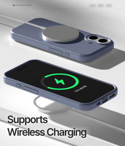 Dėklas Mercury Pure Magsafe Silicon Case Apple iPhone 16e/17e levandos pilka