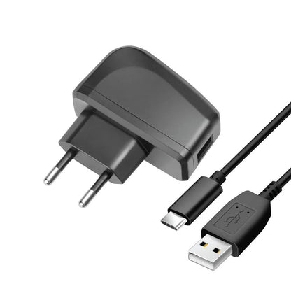Įkroviklis Blue Star Lite 10W USB-A + USB-A to USB-C cable juodas