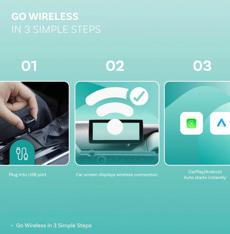Belaidis CarPlay/Android Auto adapteris Ottocast Mini Pico juodas CA525-T
