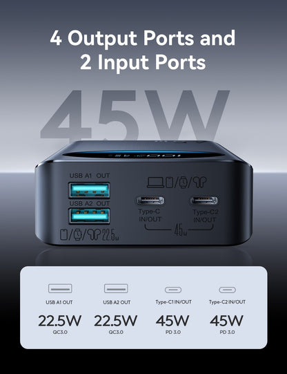 Išorinė baterija Power Bank Joyroom JR-PBF02 Pro 45W 20000mAh juoda