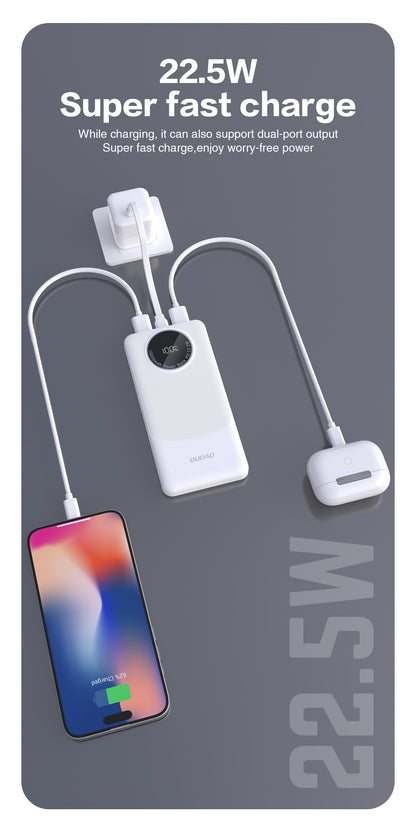 Išorinė baterija Power Bank Dudao K12 22.5W 10000mAh juoda