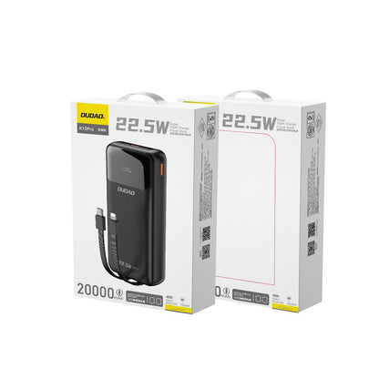 Išorinė baterija Power Bank Dudao K15 Pro 22.5W 20000mAh juoda