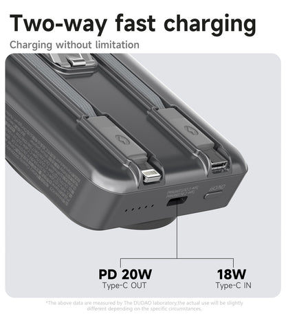 Išorinė baterija Power Bank Dudao K29 MagSafe 20W 10000mAh pilkas