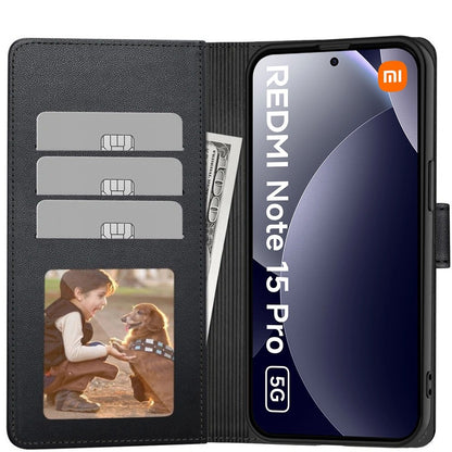 Dėklas Tech-Protect Wallet Xiaomi Redmi Note 15 Pro 5G juodas