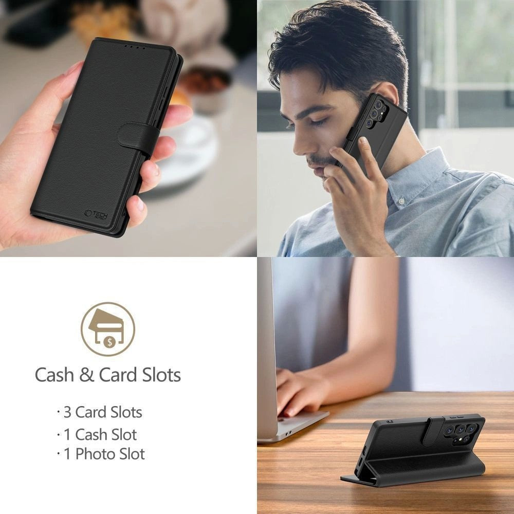 Dėklas Tech-Protect Wallet Xiaomi Redmi Note 15 Pro 5G juodas
