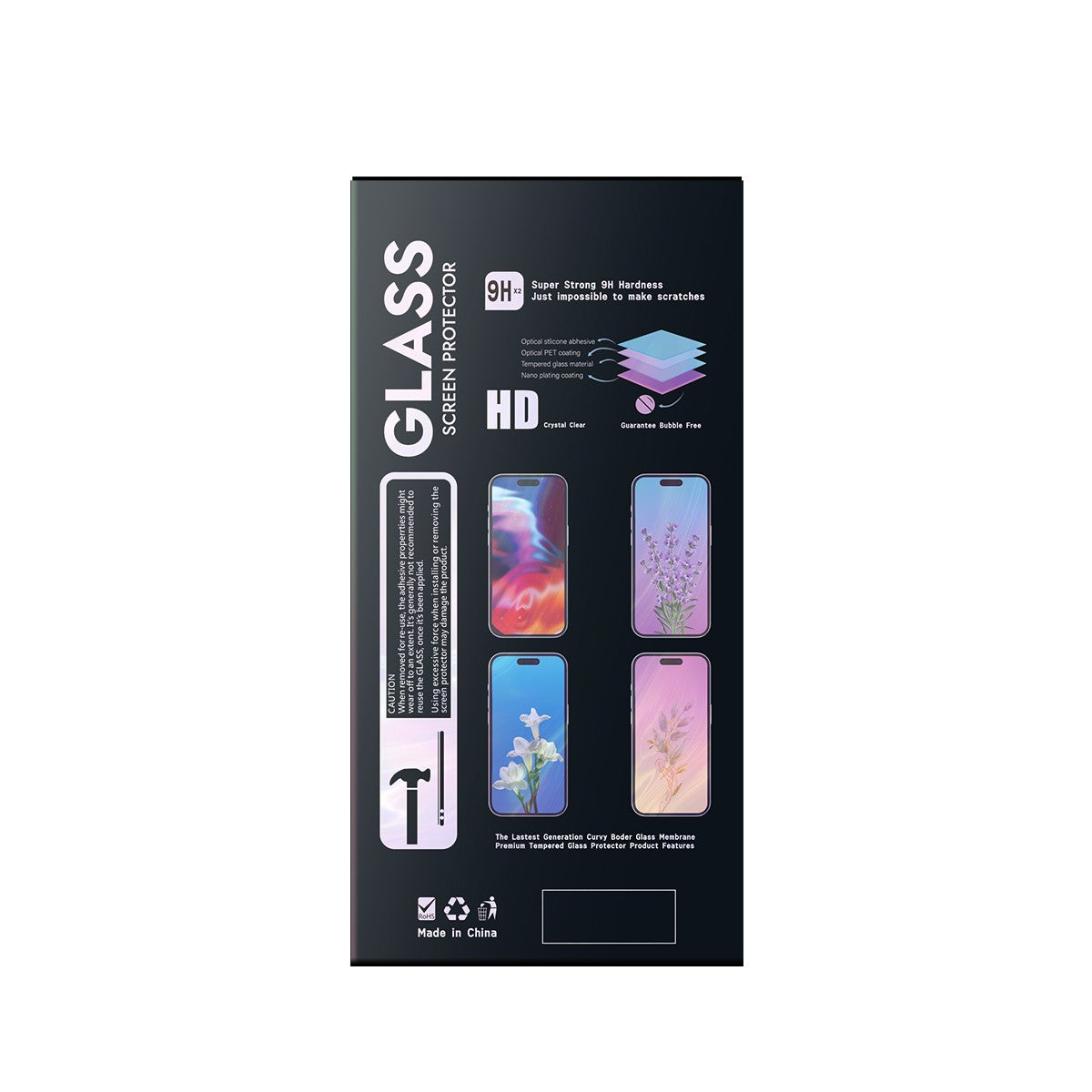 LCD apsauginis stikliukas 6D Samsung S938 S25 Ultra juodas (10 vnt. rinkinys)