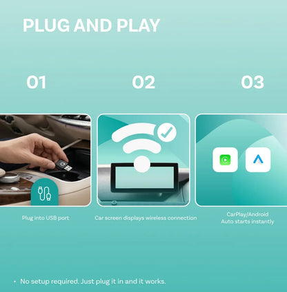 Belaidis CarPlay/Android Auto adapteris Ottocast Mini Aura juodas CA530-T