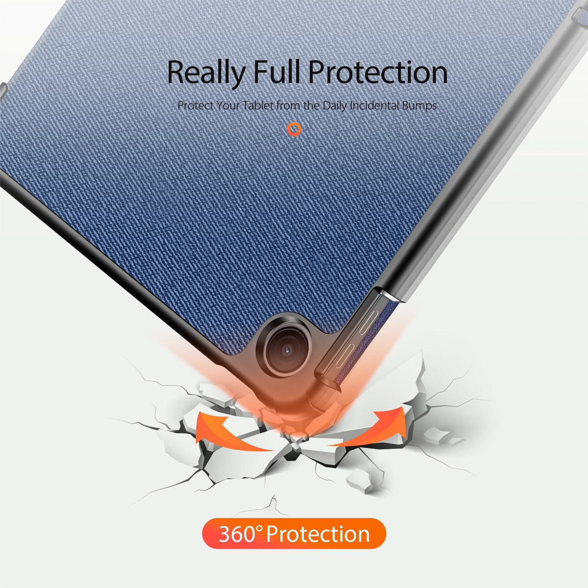 Dėklas Dux Ducis Domo Xiaomi Redmi Pad 2 SE 9.7 tamsiai mėlynas