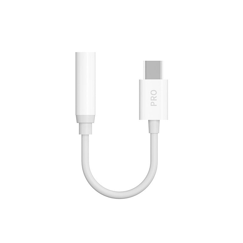 Audio adapteris Dudao L16CPro USB-C to 3.5mm baltas