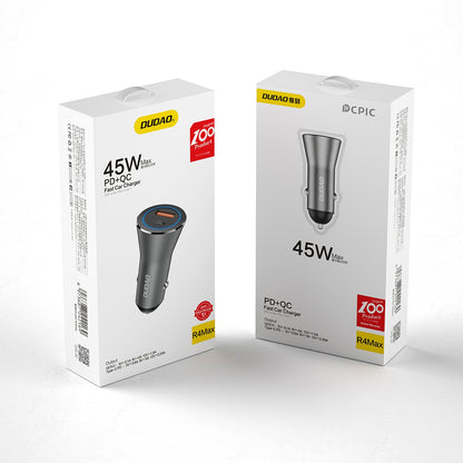 Automobilinis įkroviklis Dudao R4Max 55W USB-C/USB-A pilkas